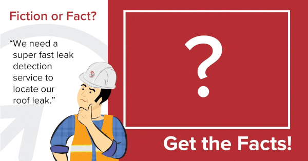 Fact Or Faction 11: We need a super fast leak detection service to locate our roof leak.